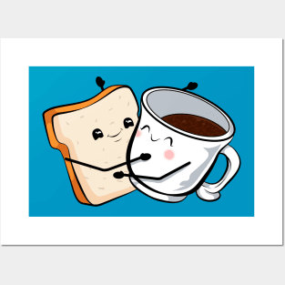 toast love and valentine coffee Posters and Art